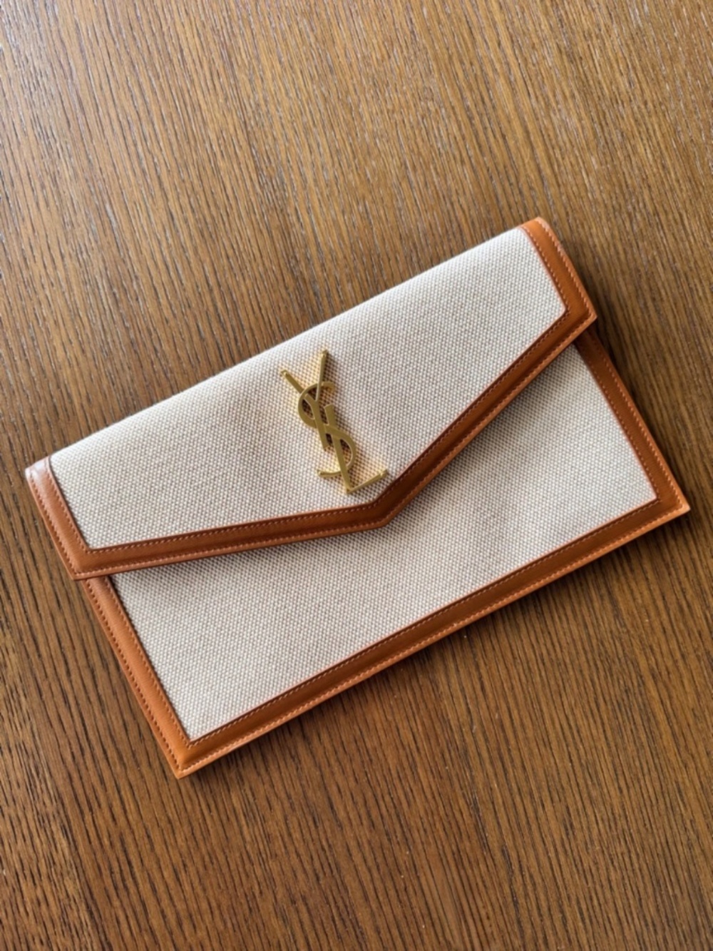 YSL Raffia Pouch